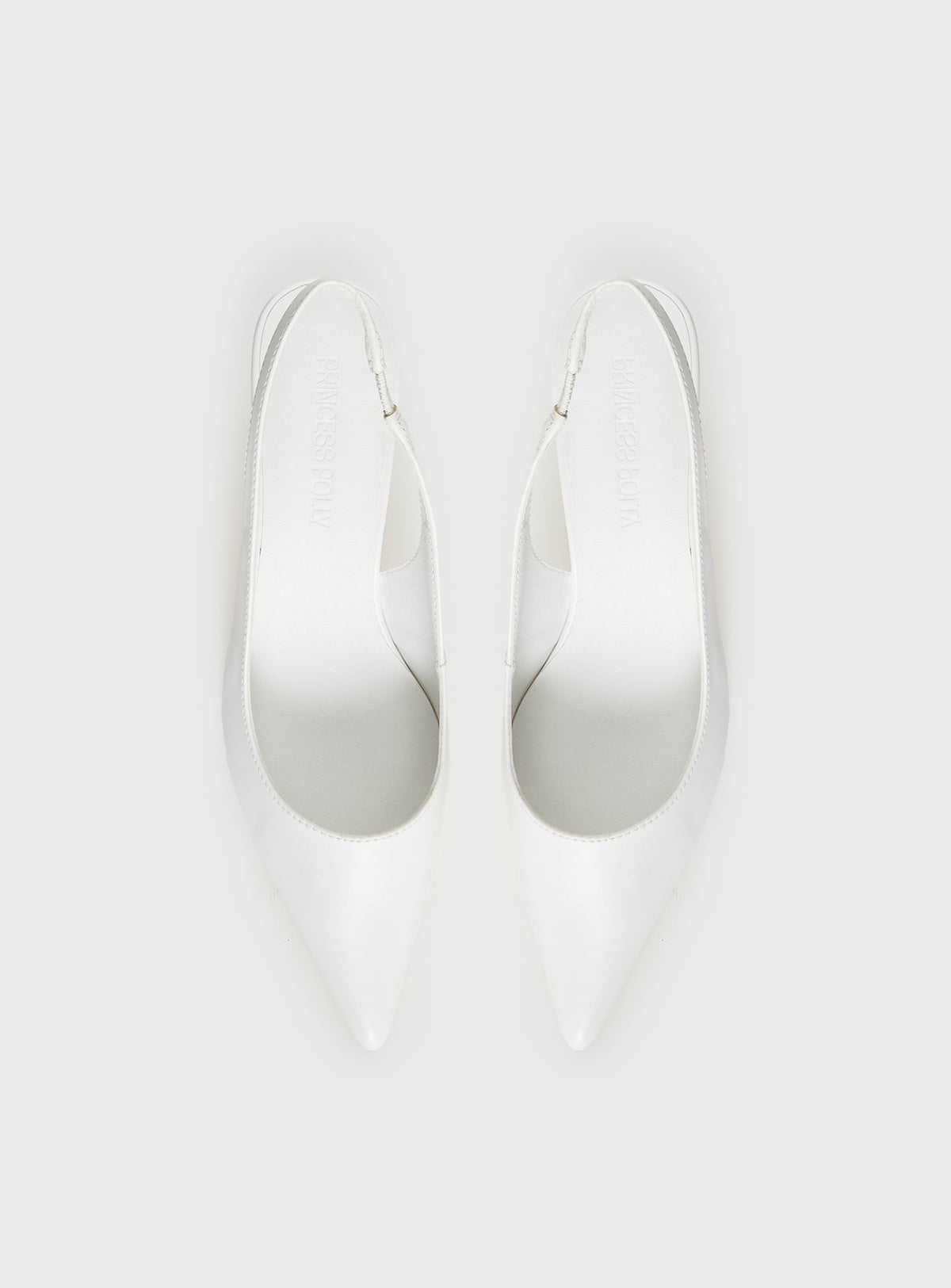 Denalia Pointed Toe Heels White Matte