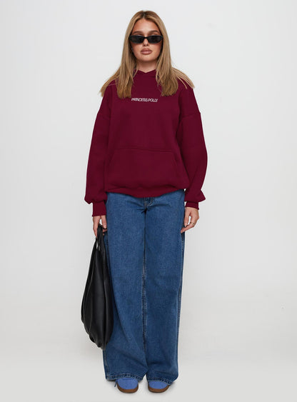 Princess Polly x Butterfly Foundation Charity Merch Hoody Wine