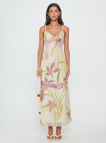 Isakaia Beaded Maxi Dress Floral / Multi