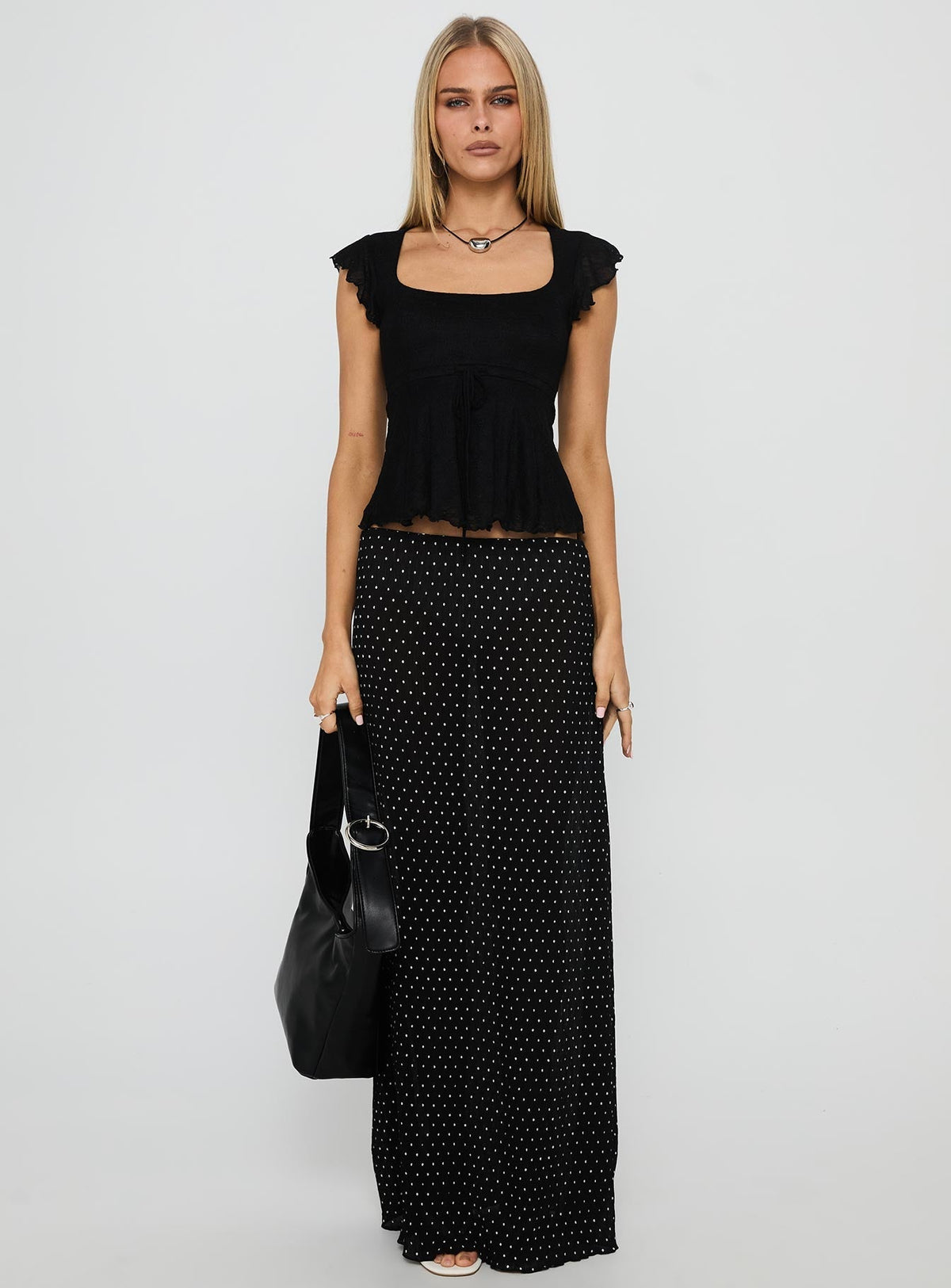 Auroraah Frill Top Black
