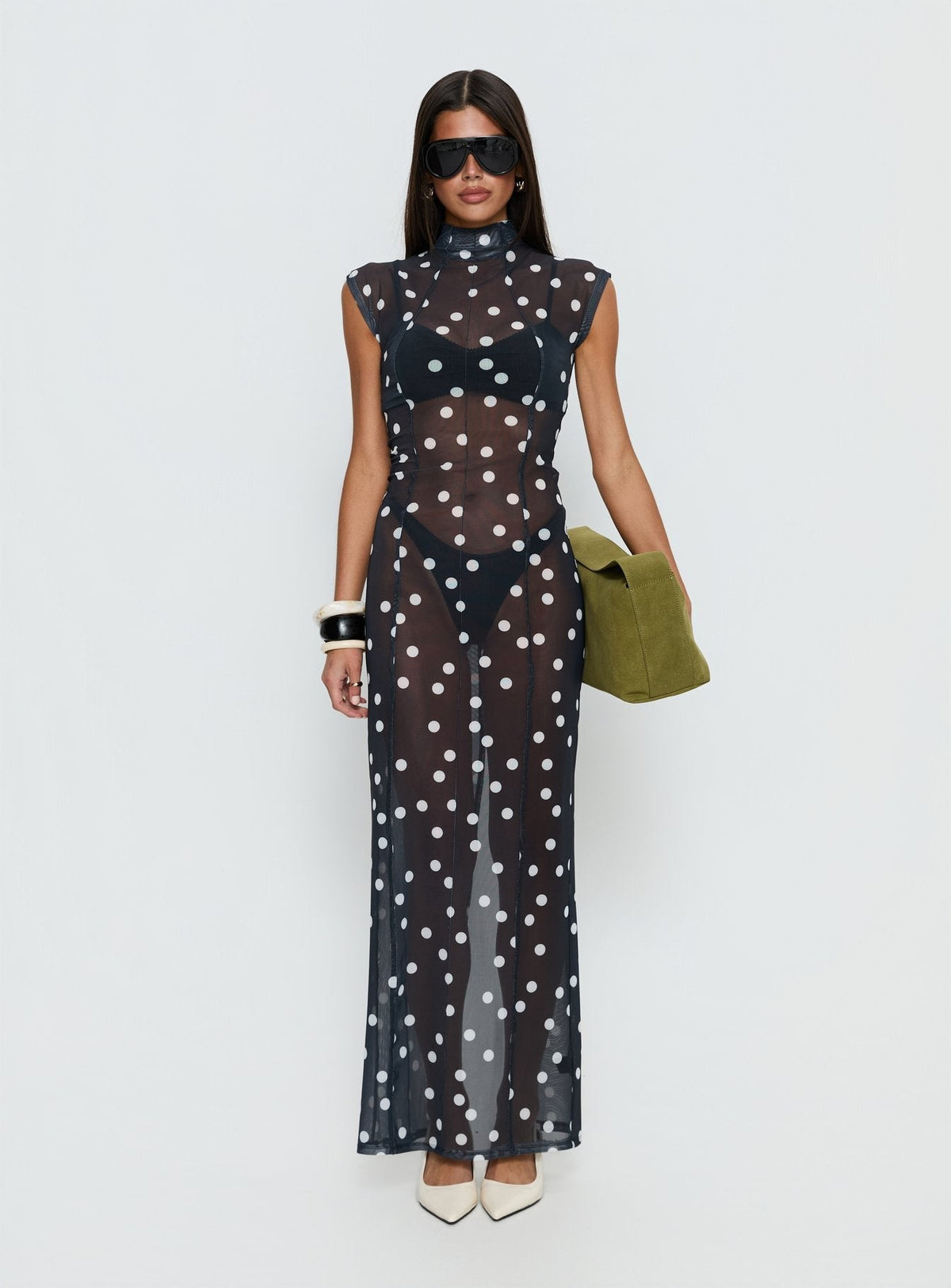 Redefined Maxi Dress Noir Polka