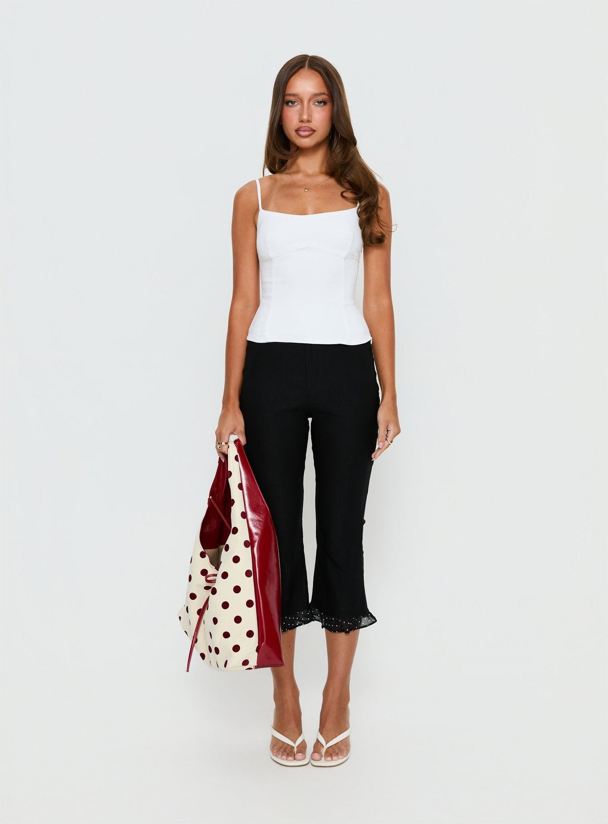 Elanah Structured Cami Top White