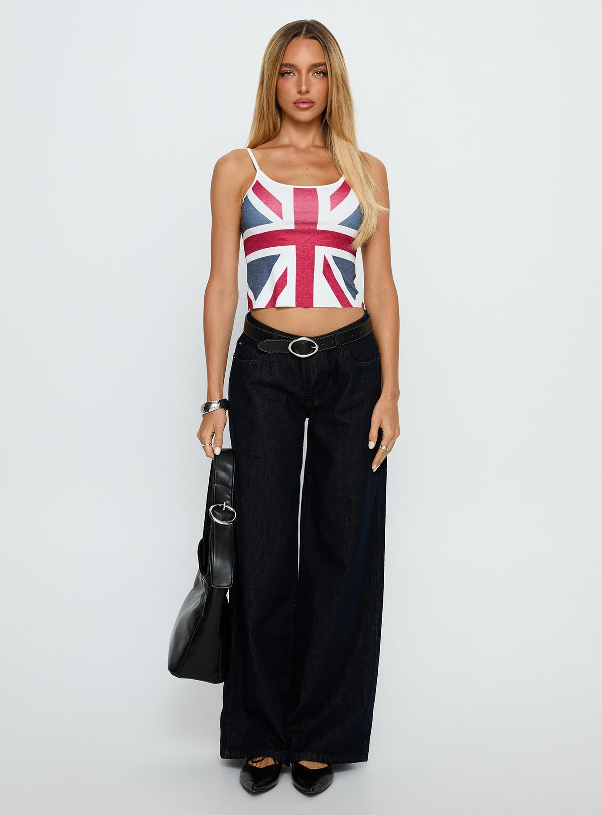 Ramos Low Rise Wide Leg Jeans Raw Indigo Blue