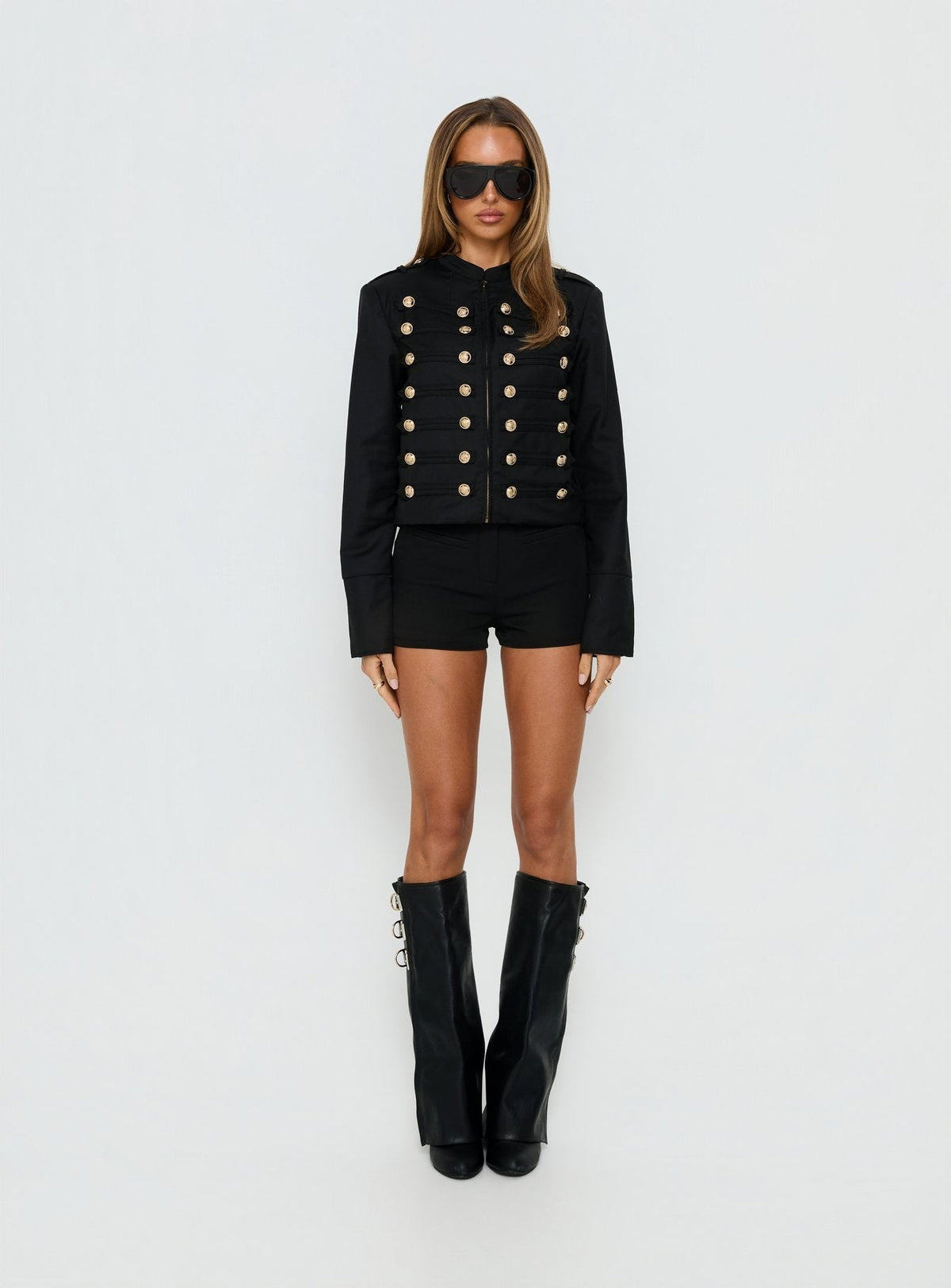 Rush Hour Button Detail Jacket Black