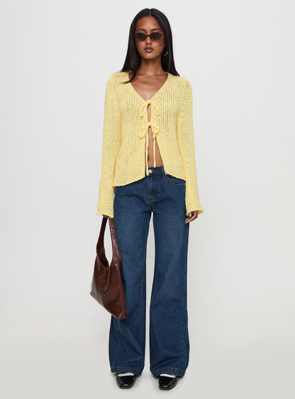 Swain Knit Cardigan Lemon