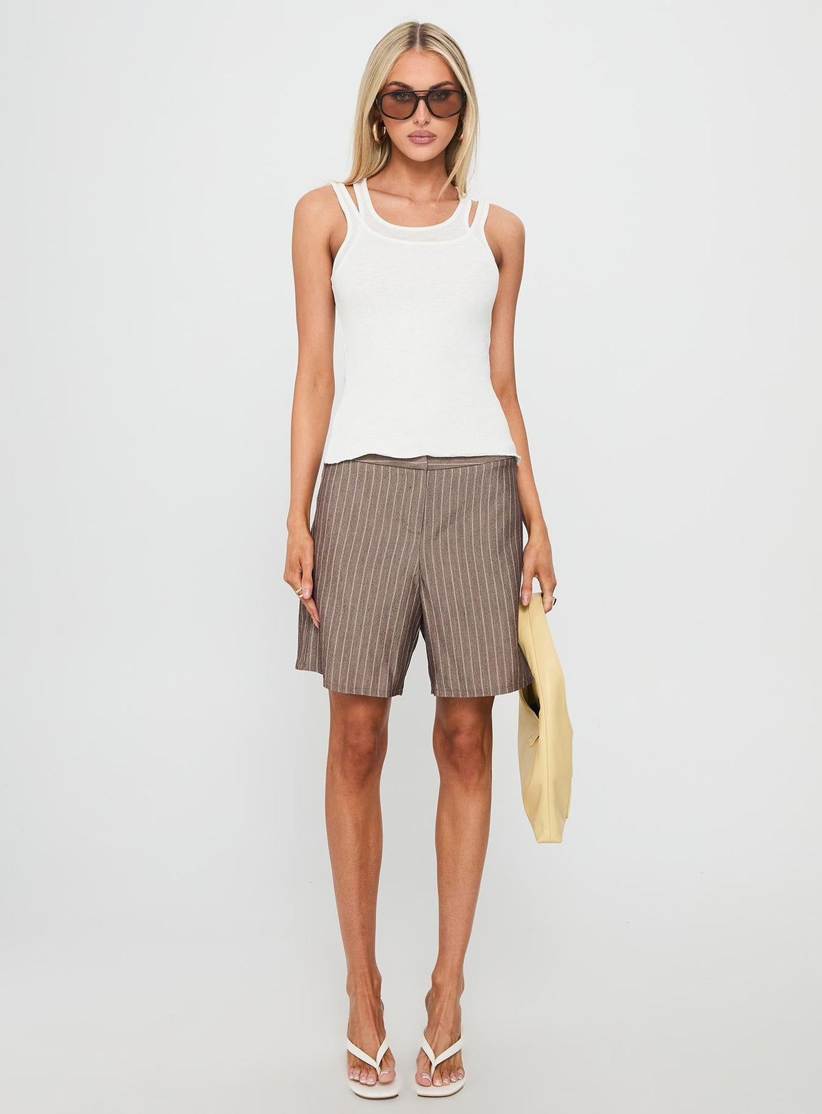 Ceyla Layered Tank Top White