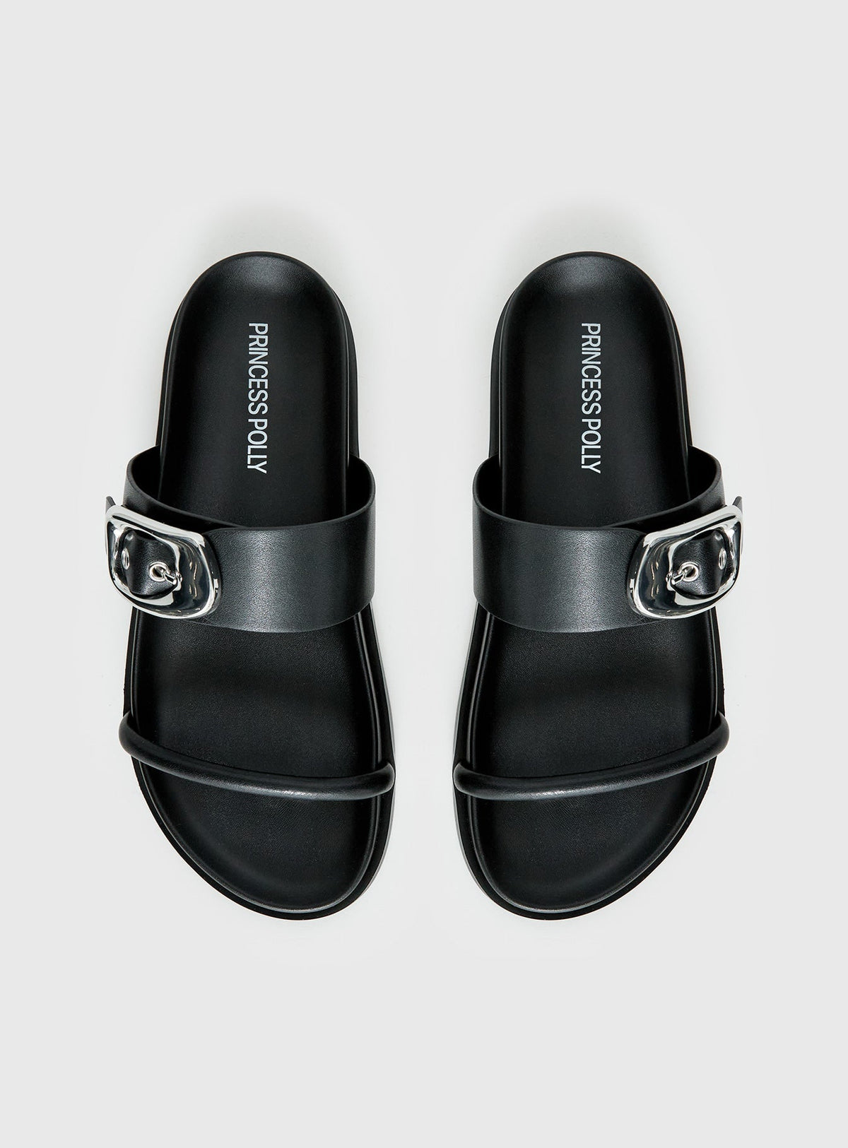 Worth It Buckle Detail Sandals Black
