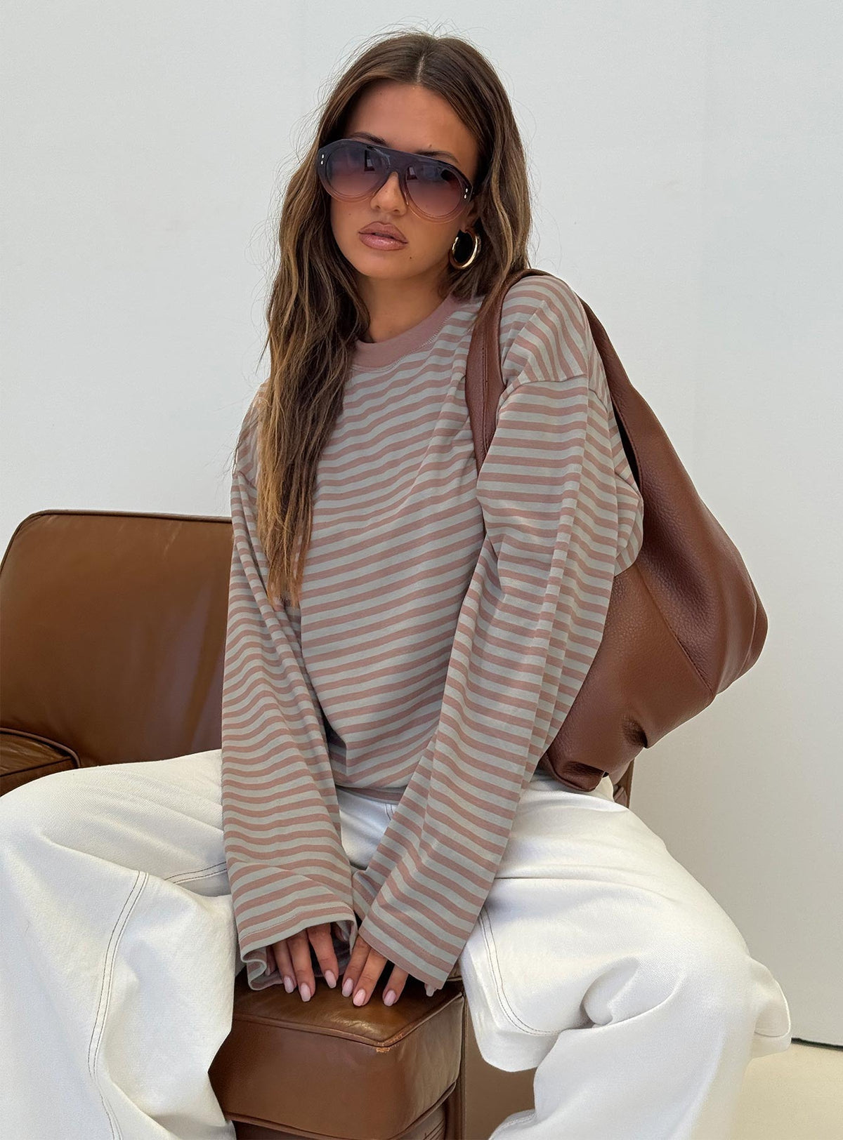 Bloom Long Sleeve Muted Pastels Stripe
