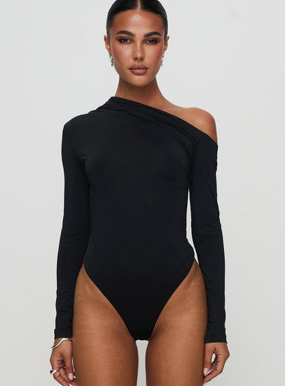 Antilles One Shoulder Bodysuit Black
