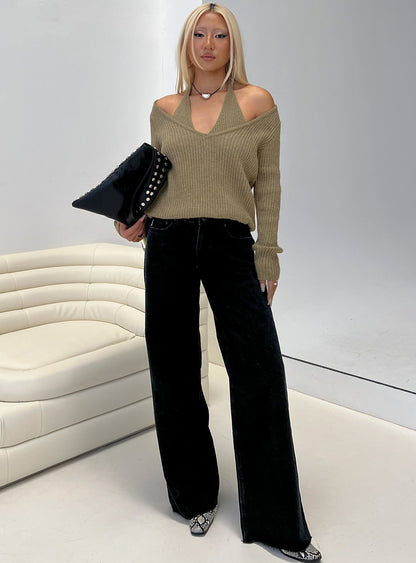 Darla Low Rise Straight Leg Jeans Washed Black