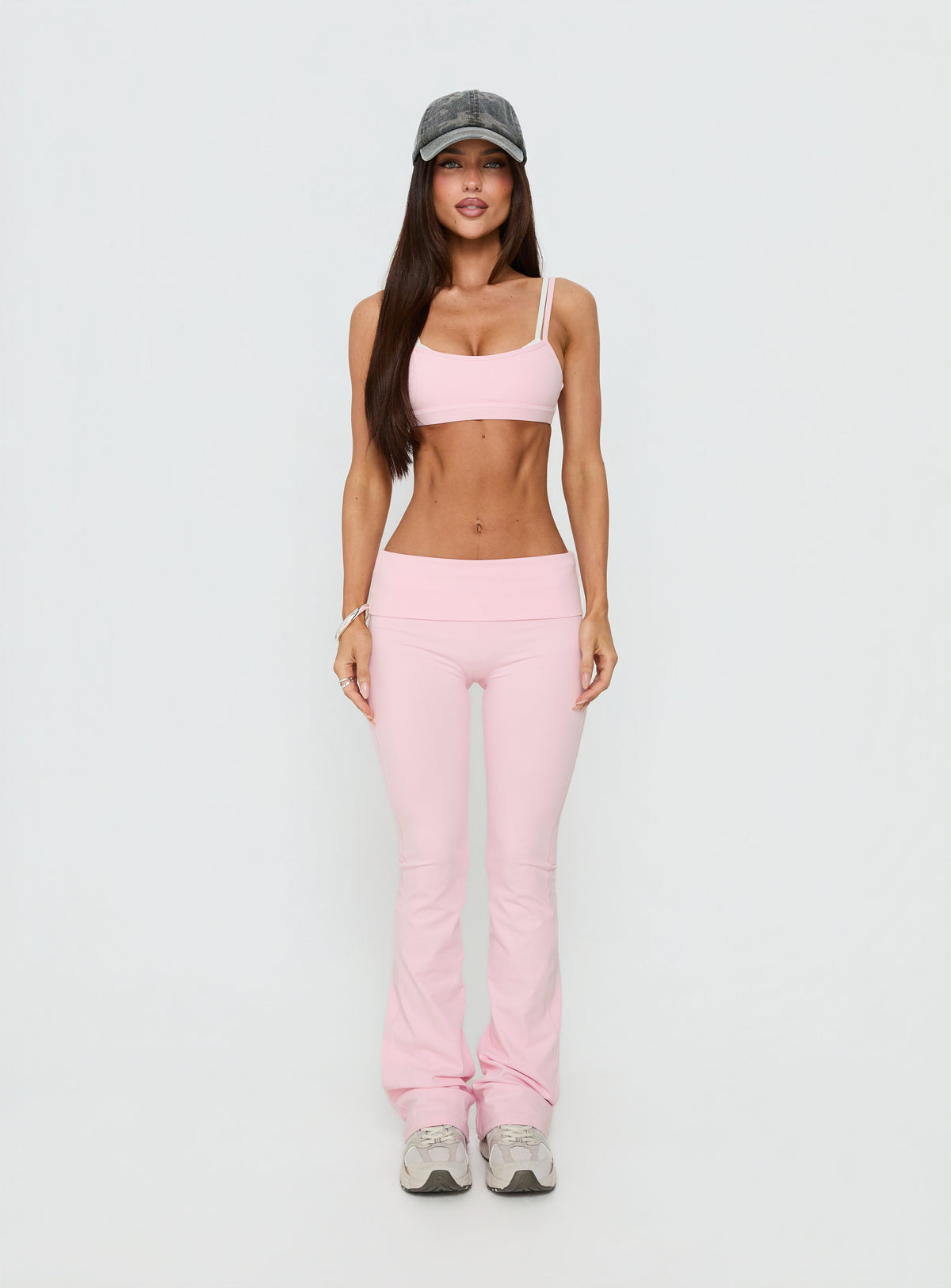 Exhilarate Layered Crop Top Pink / White