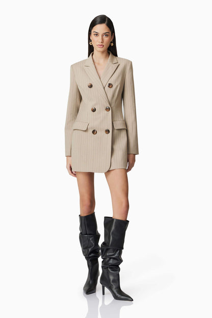 CURAAE Zara Blazer Dress in Beige