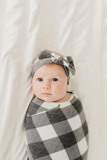 Knit Headband Bow - Scotland