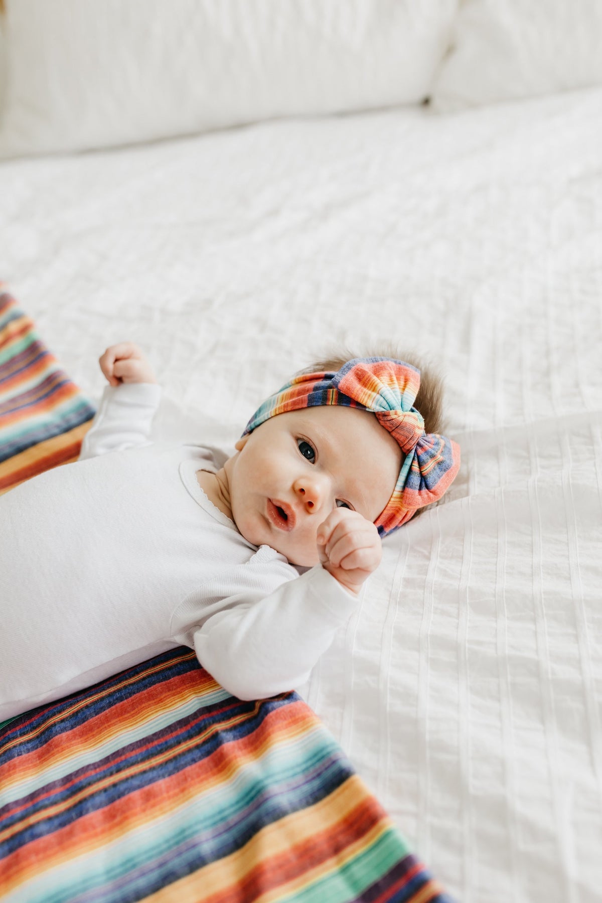 Knit Headband Bow - Serape