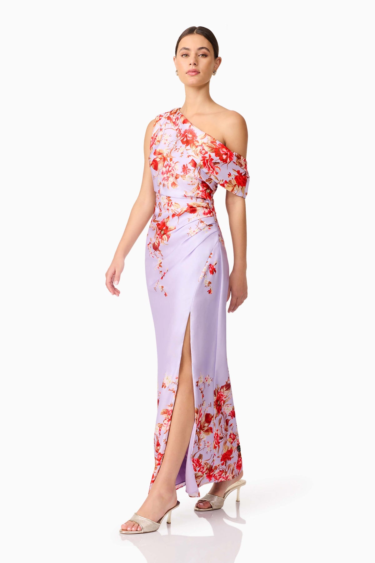 Elina Asymmetrical Gown in Purple