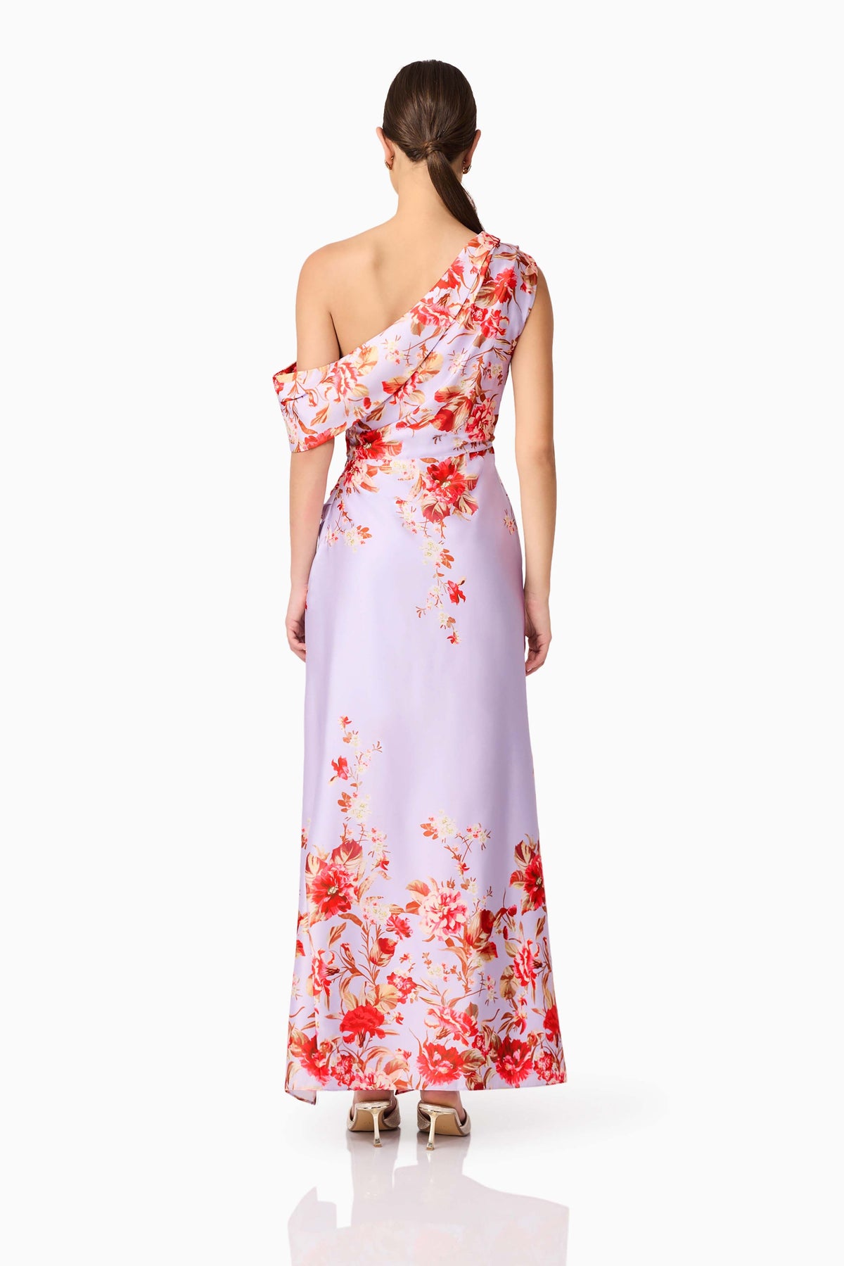 Elina Asymmetrical Gown in Purple