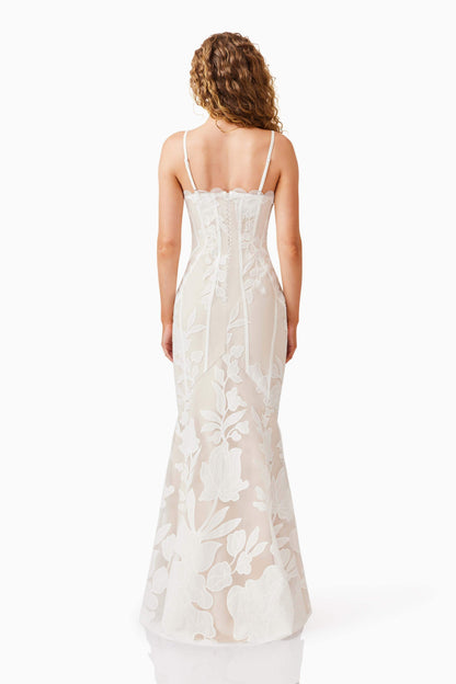Florian Lace Gown in White