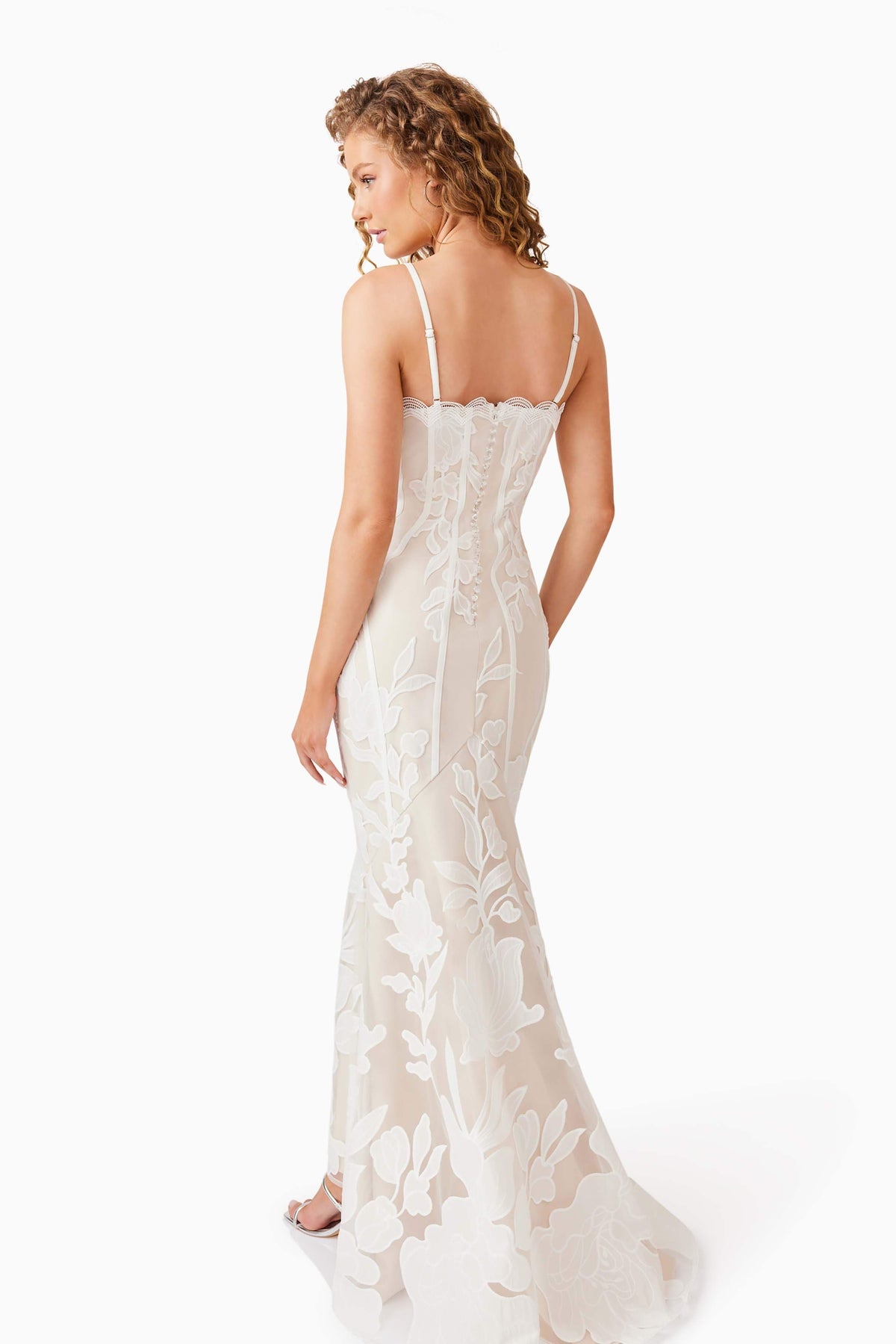 Florian Lace Gown in White