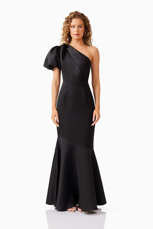 Blake One Shoulder Maxi Dress in Black