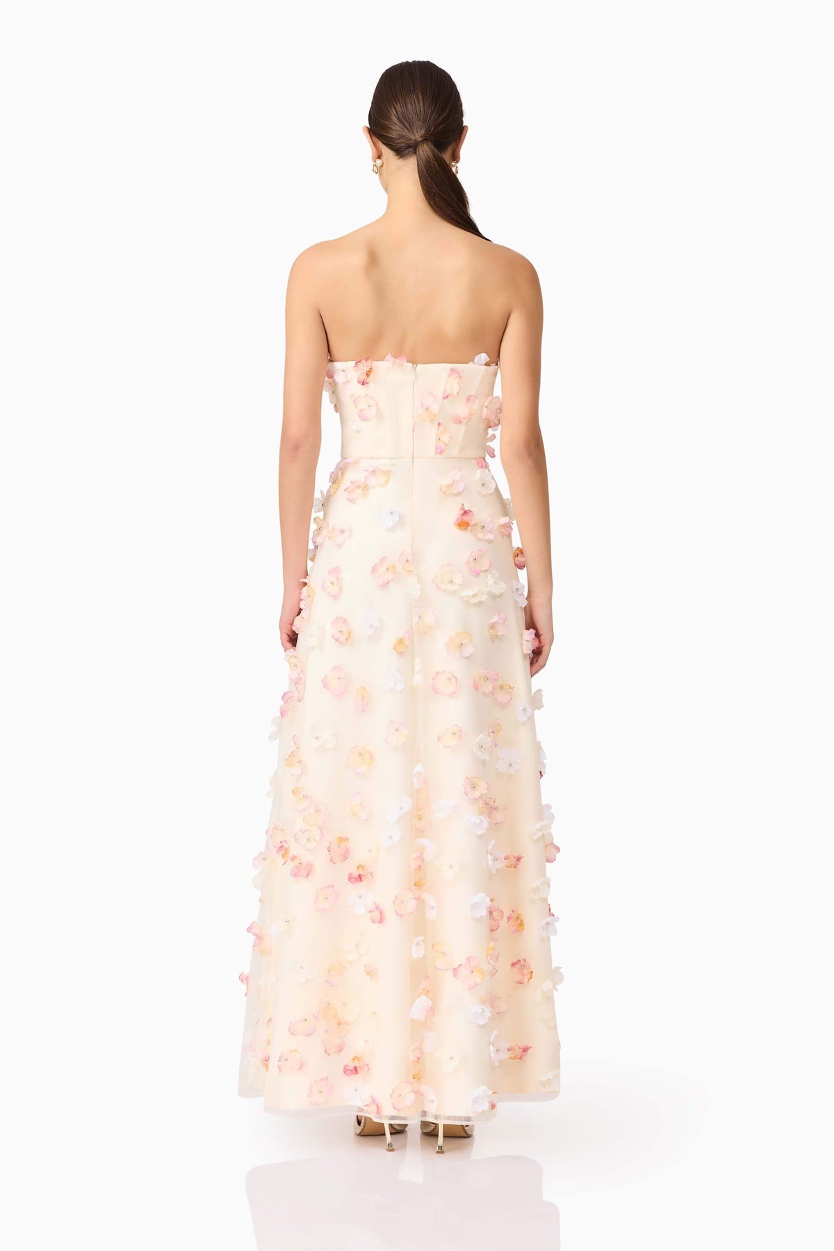 Livia Strapless Maxi Dress in Yellow