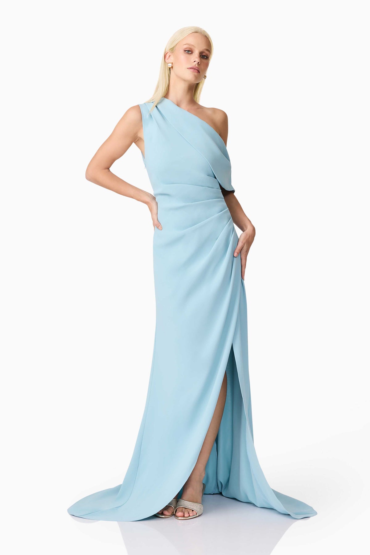 Isadora Off The Shoulder Gown in Blue