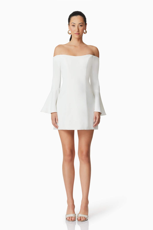 Hazelle Strapless Mini Dress in White