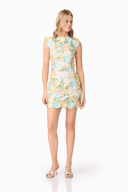 Yvette 3D Mini Dress In Floral