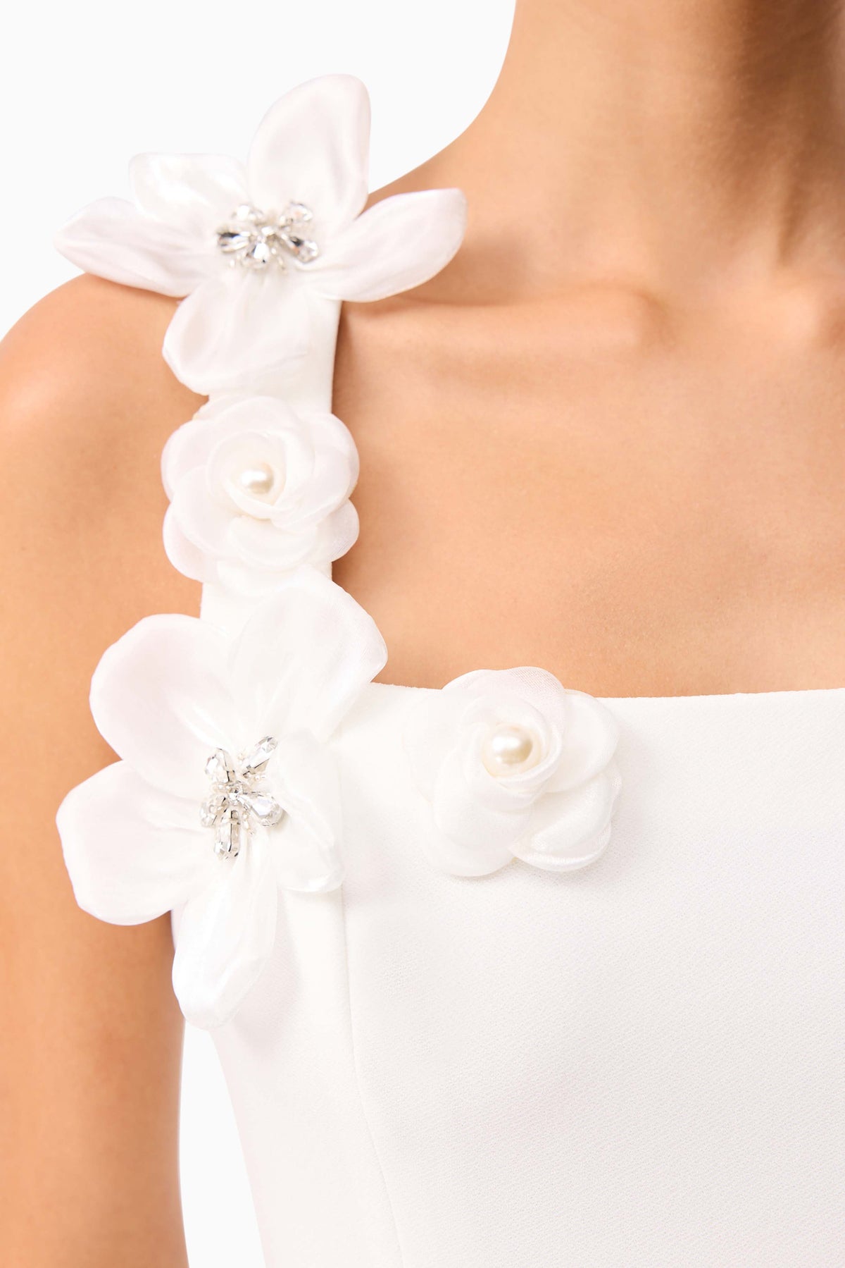 Chantelle Floral Mini Dress in White