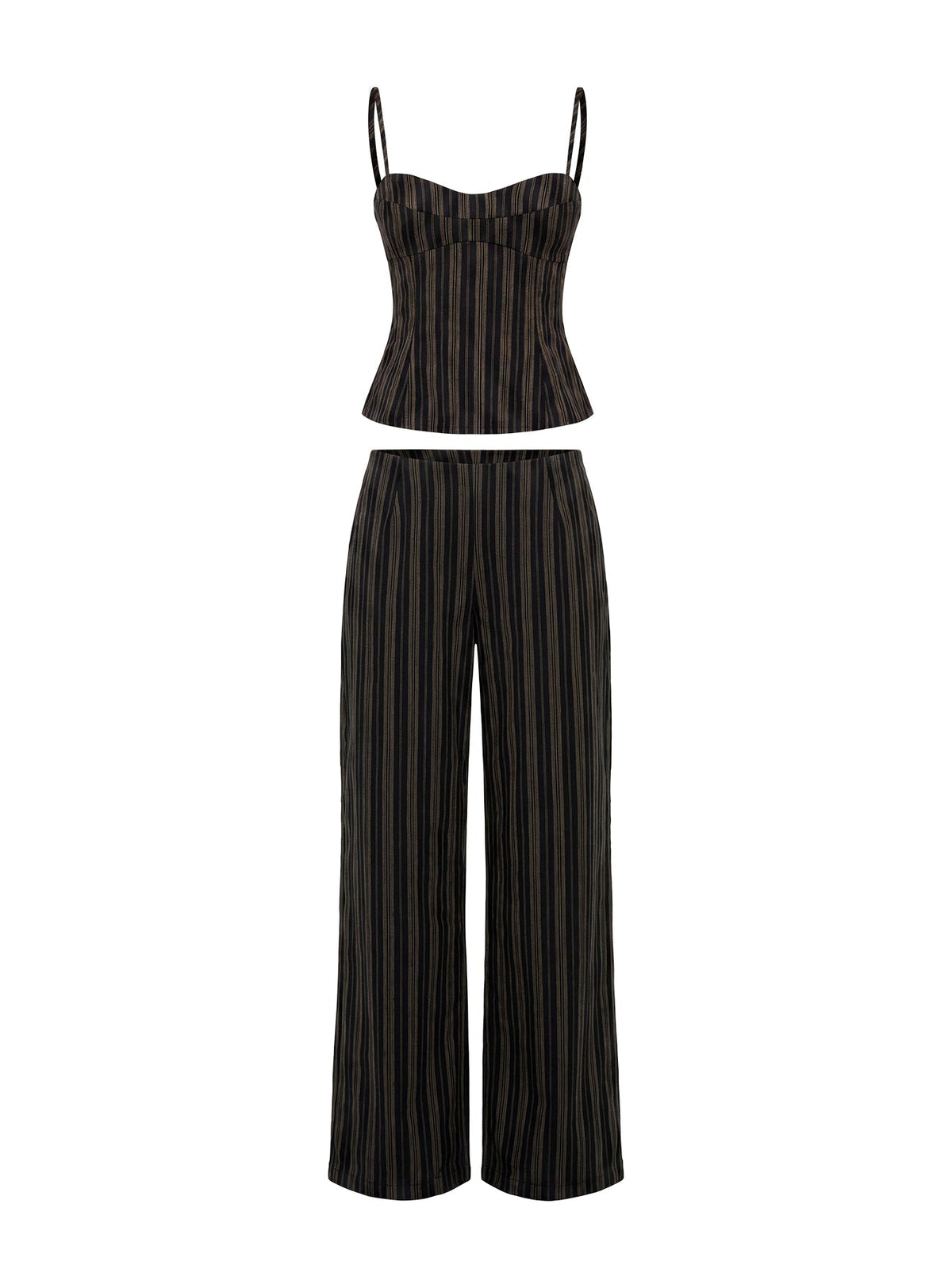 Kierstyn Corset Set Black Stripe