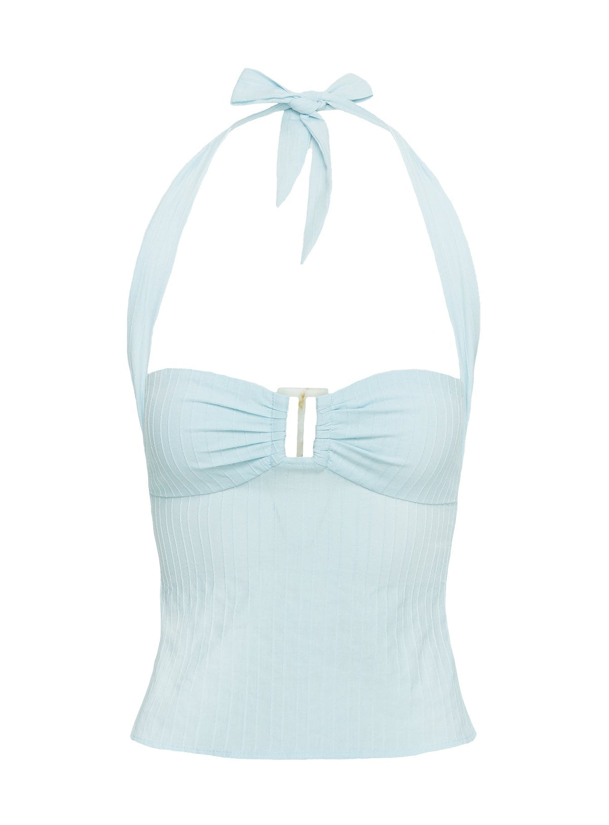 Isabetta Halter Top Aqua