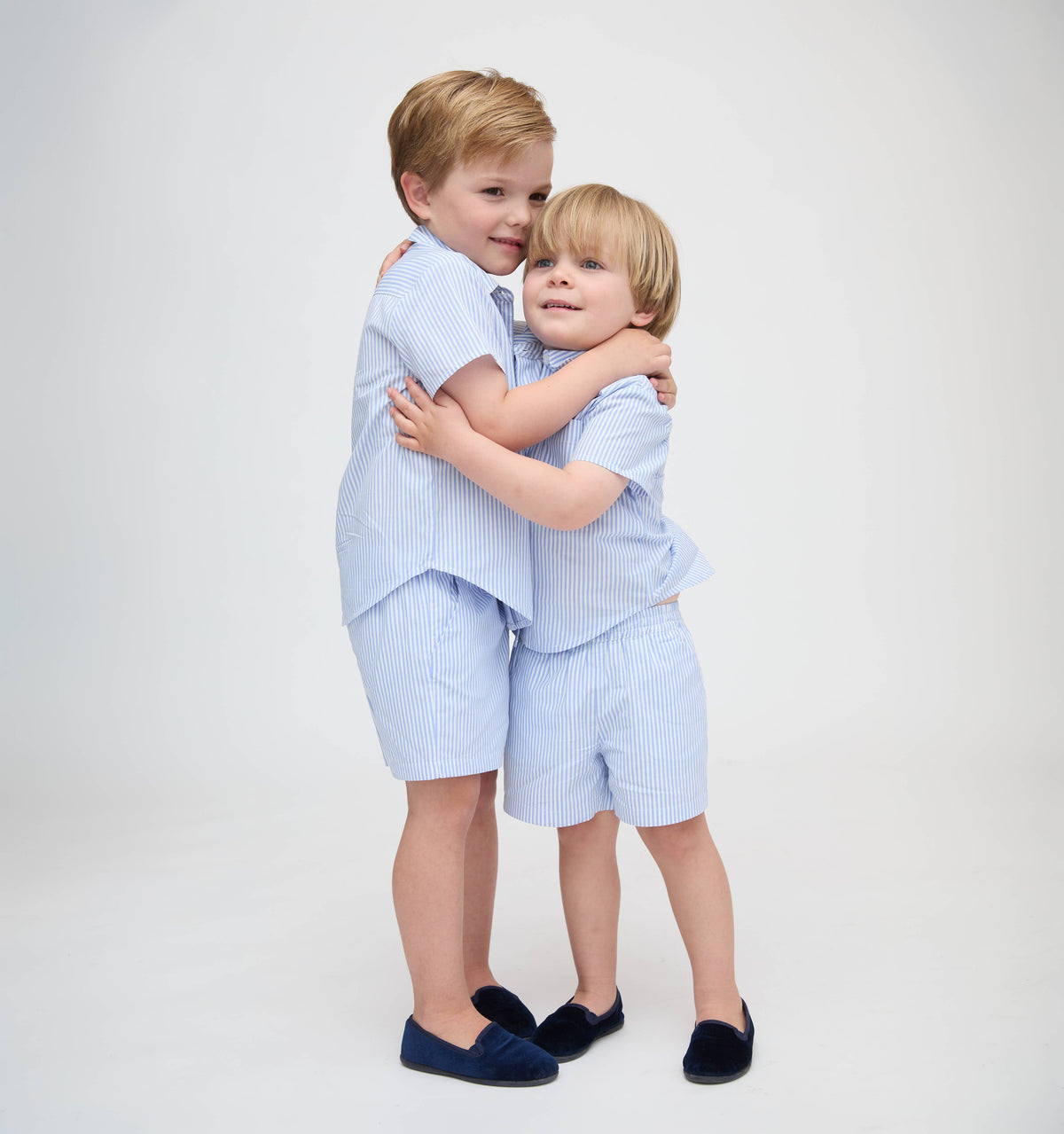 The Tiny Beau Shirt - Blue/White Stripe