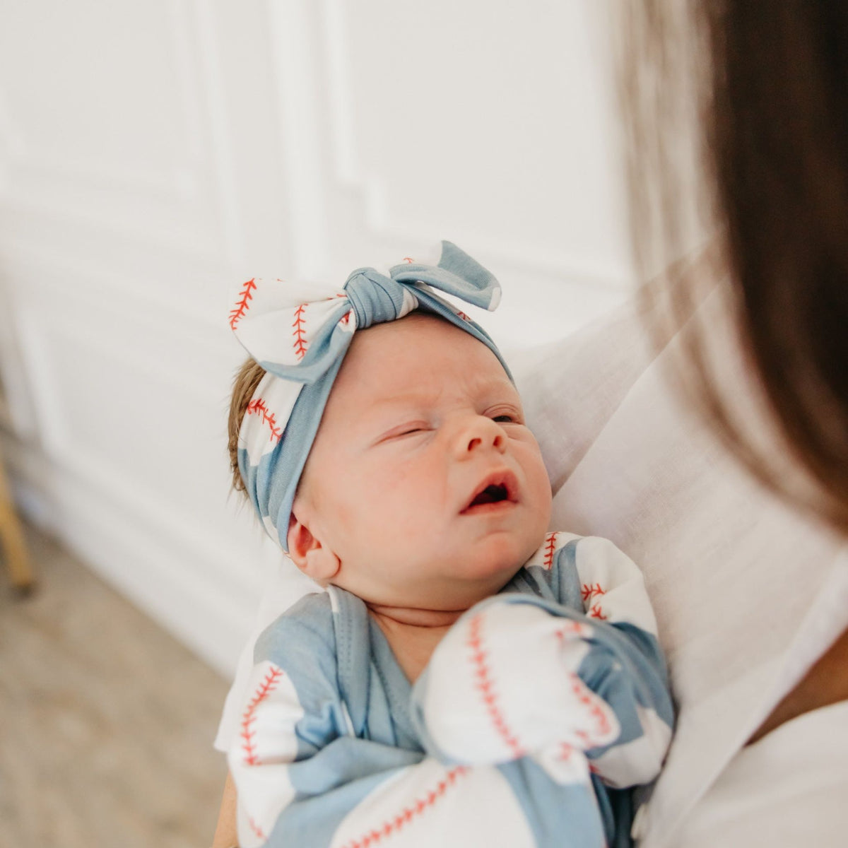 Knit Headband Bow - Slugger