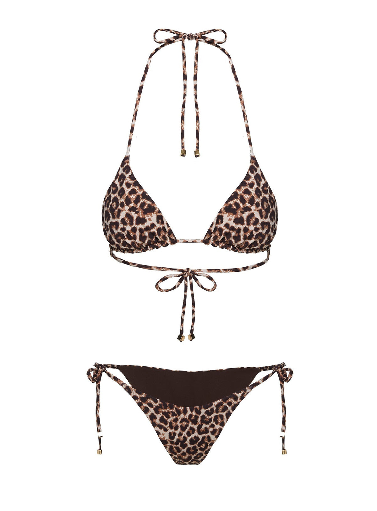 Glora Tie Side Bikini Bottom Leopard