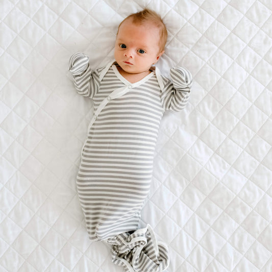 Newborn Knotted Gown - Everest