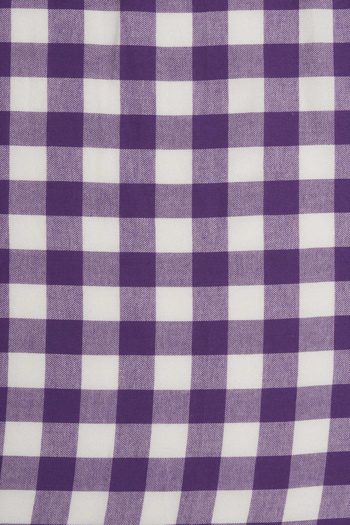 Lily Off Shoulder Purple Gingham Dress