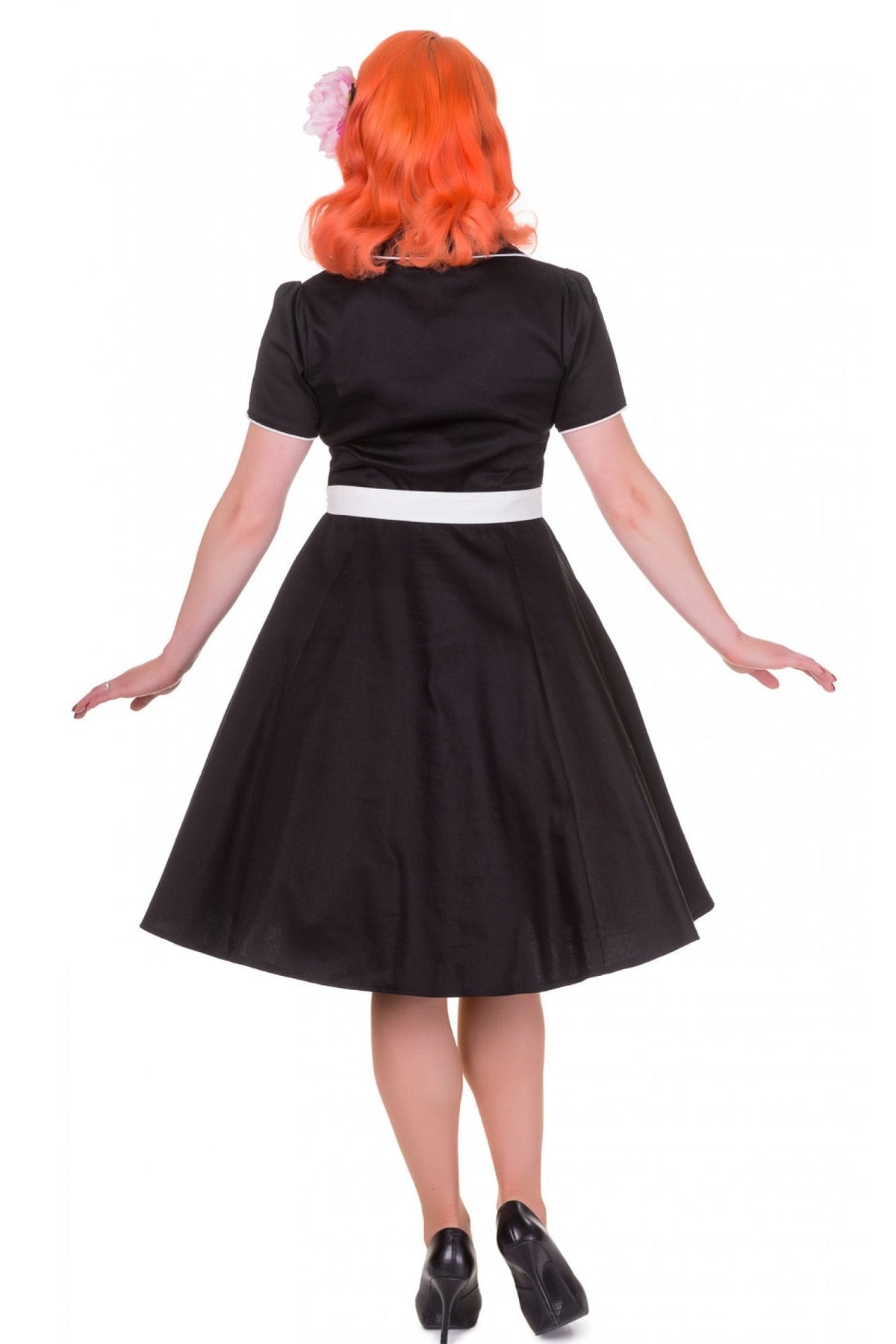 Penelope Retro Diner Black Shirt Dress