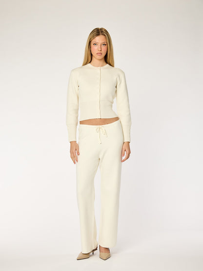 FAYE - Fitted Cardigan • Cream