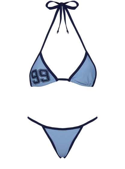 Sandbar Triangle Bikini Top Blue