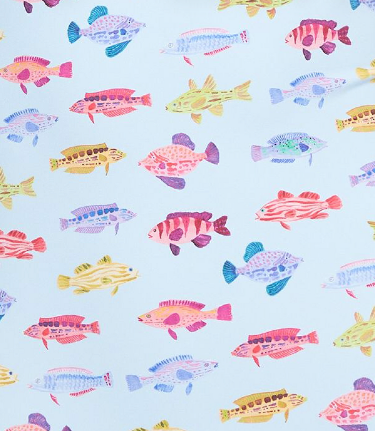 The Tiny Julien Swim Trunk - Blue Rainbow Fish