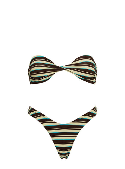 Tamrali Bikini Bottoms Brown Stripe