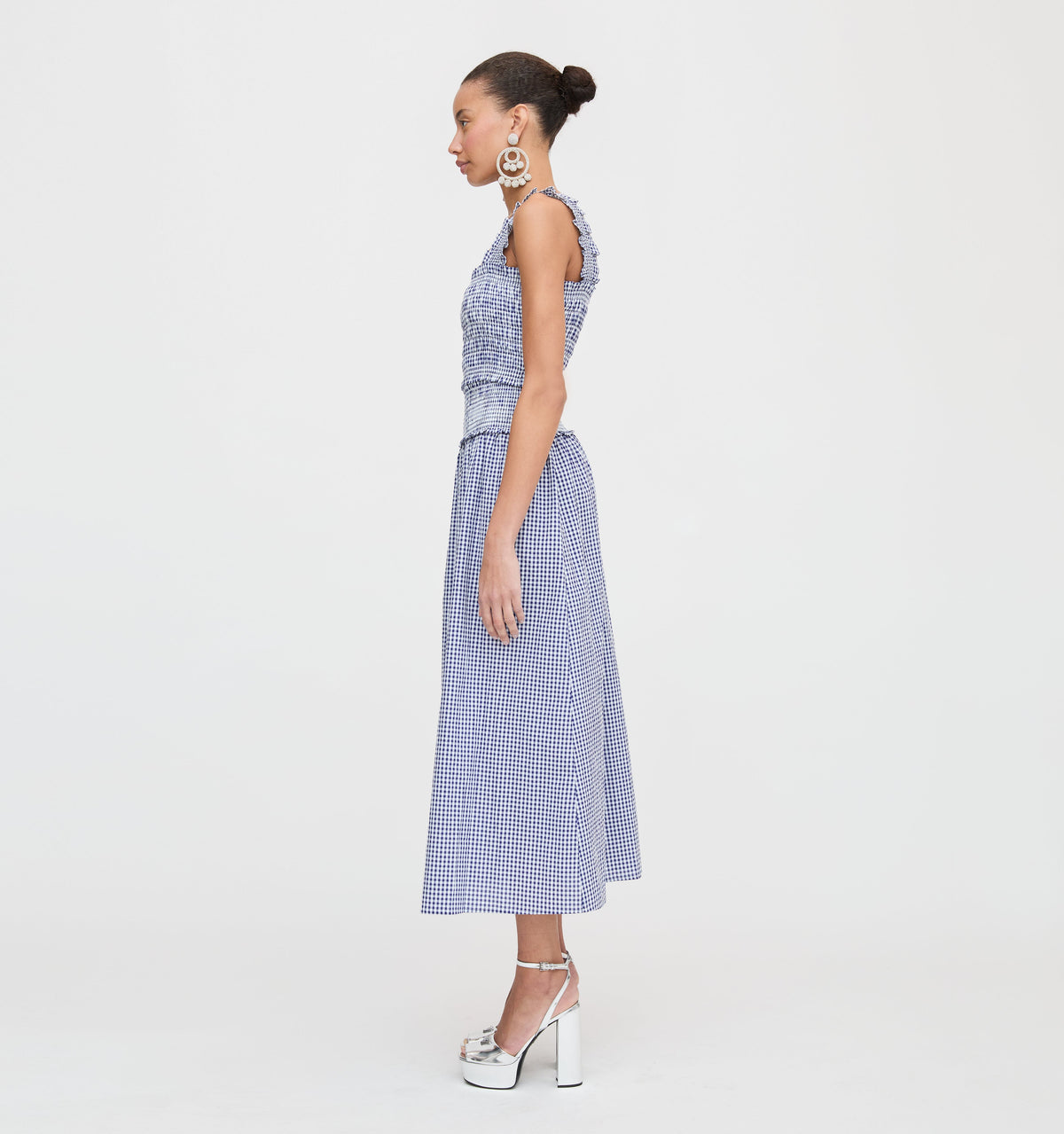 The Azalea Nap Top - Navy Gingham