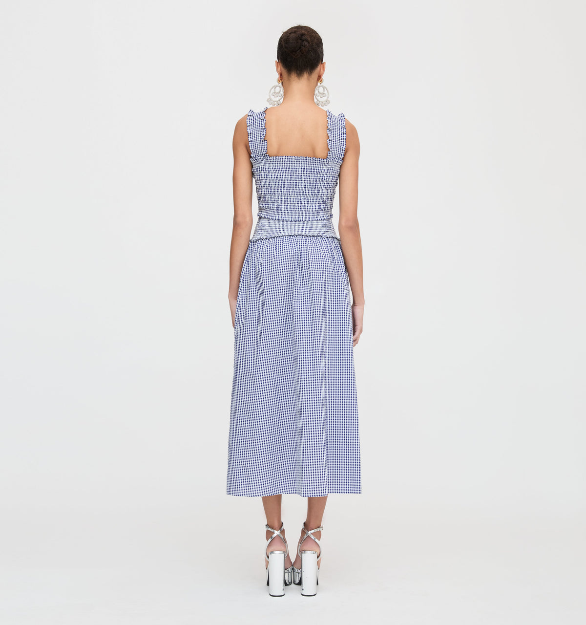 The Azalea Nap Top - Navy Gingham