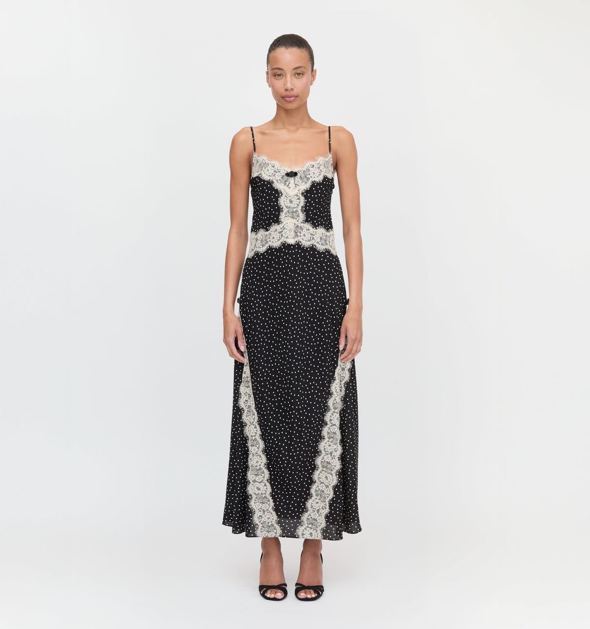 The Francesca Dress - Black Polka Dot