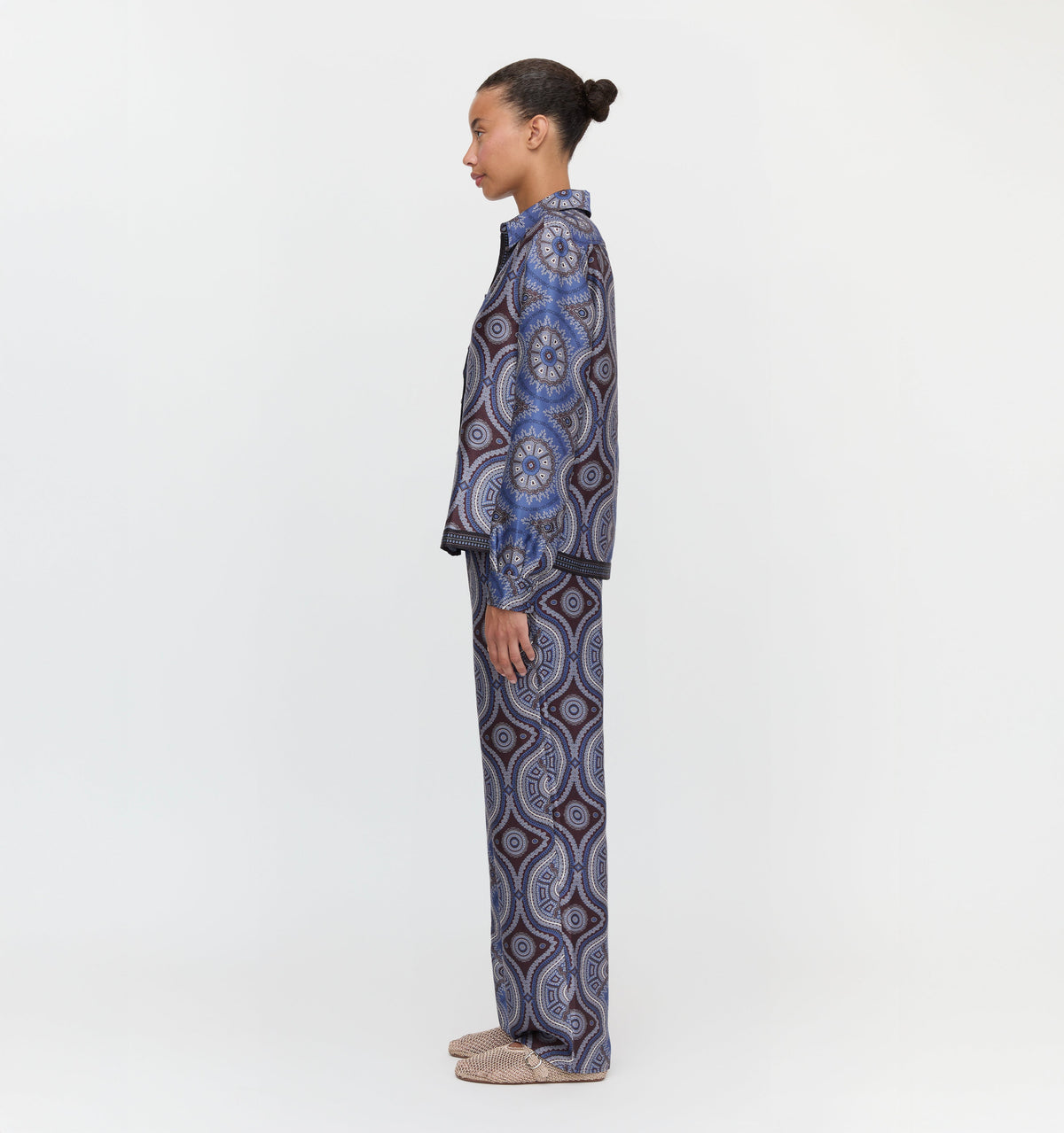 The Liv Top - Brown Cobalt Medallion