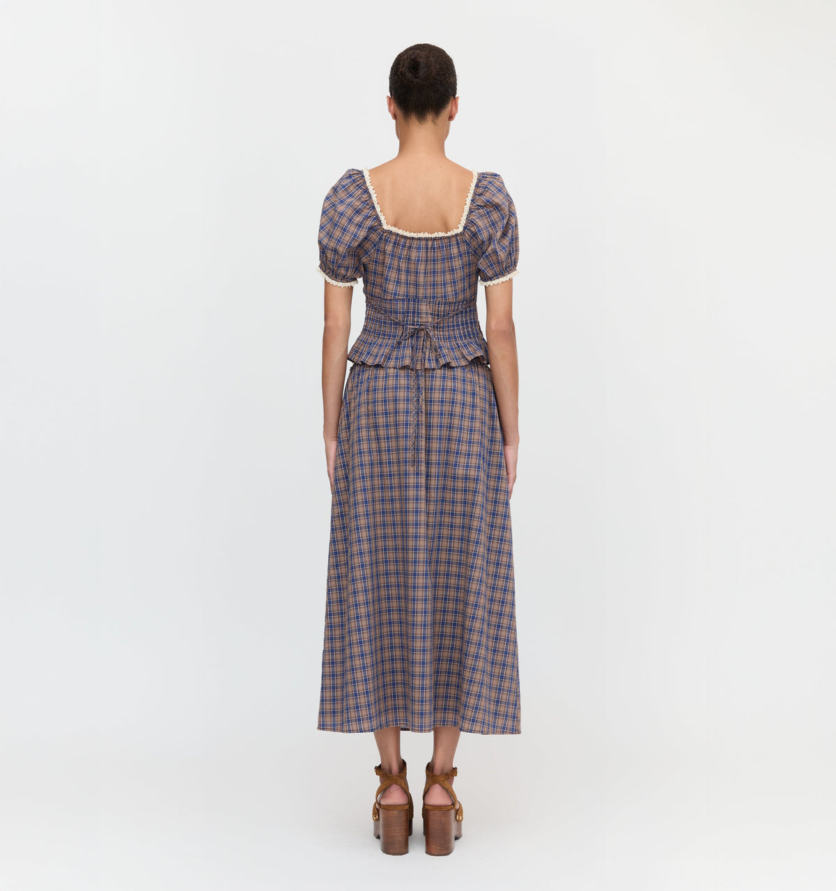 The Delphine Nap Skirt - Brown Spencer Plaid