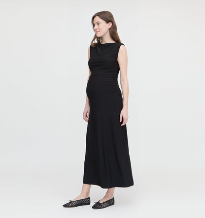 The Maternity Sloane Dress - Black Jersey