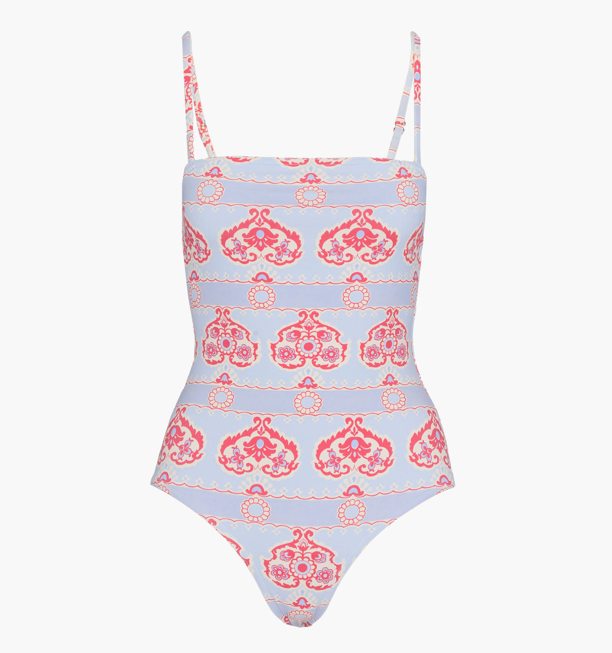 The Giana One Piece - Poppy Damask Stripe