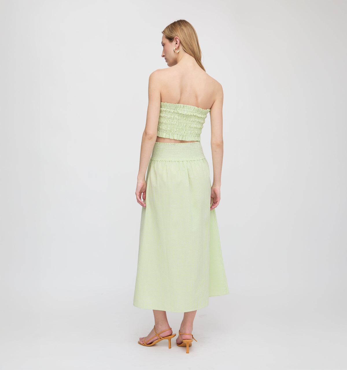 The Delphine Nap Skirt - Lime Gingham