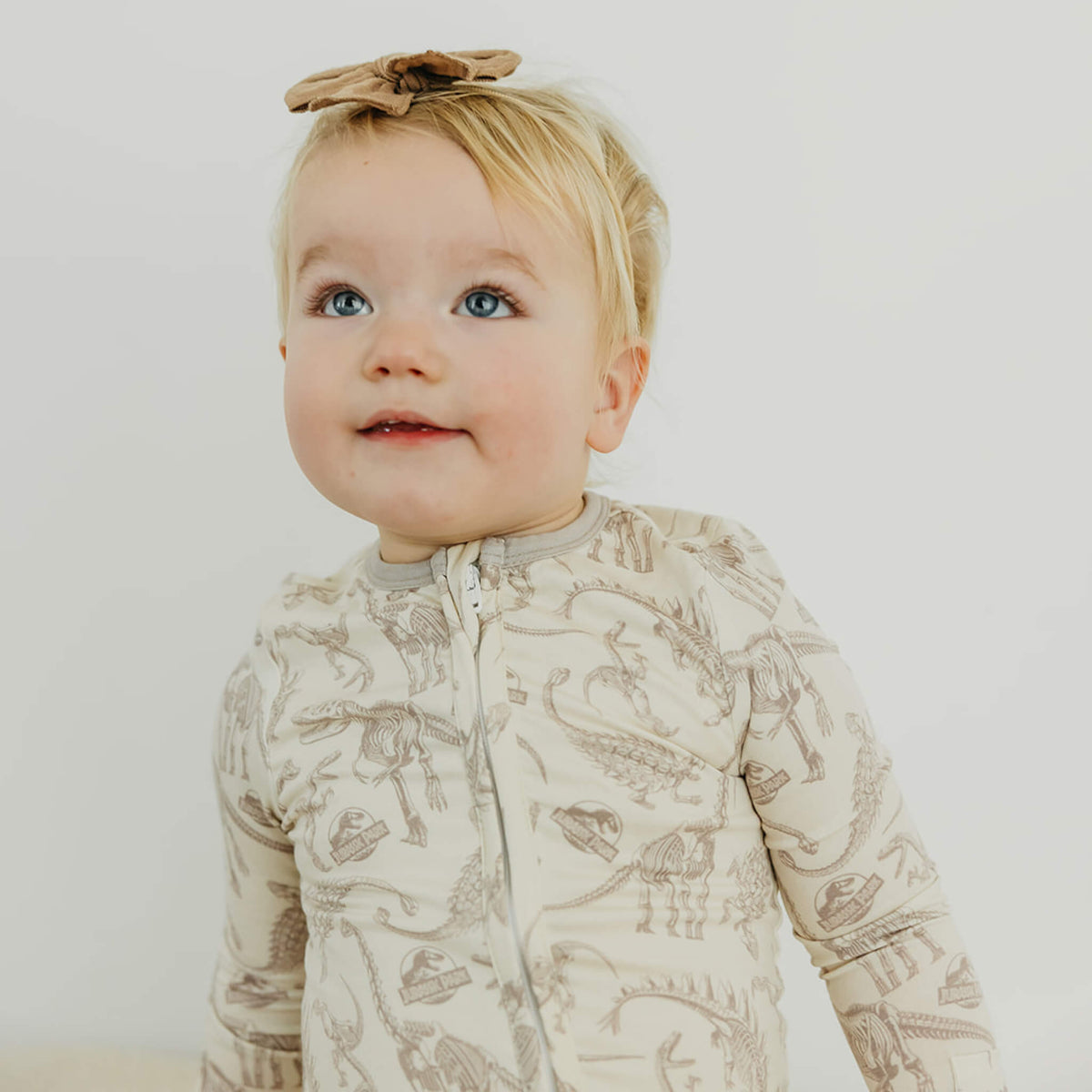 Zip-Up Footie Pajama - Jurassic Park Fossils