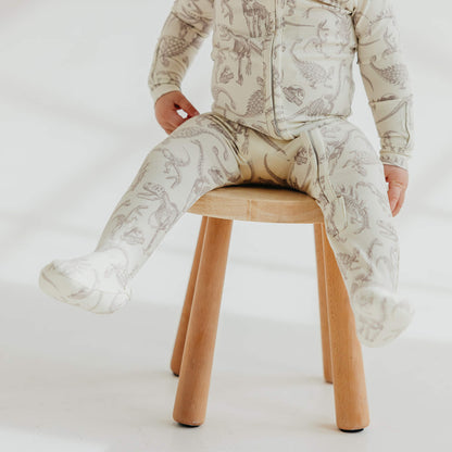 Zip-Up Footie Pajama - Jurassic Park Fossils